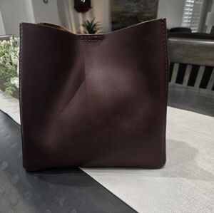 Sophisticated Dark Brown Leather Women's Butterfly Bag